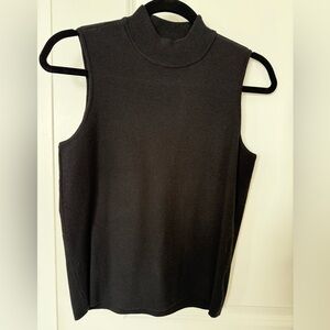 Marled Black Sleeveless Top